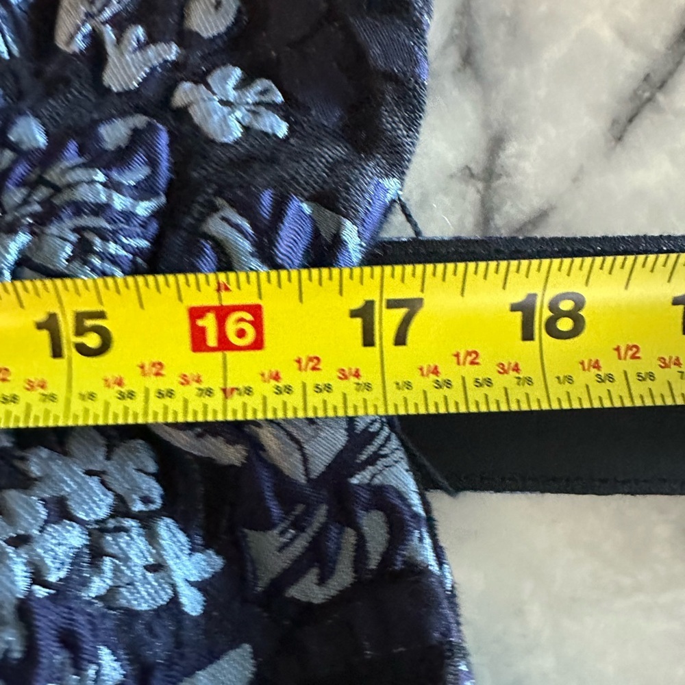 Elliatt Cocktail Dress Blue Embroidered Floral Mini Party Dress Ruffle Belted  L - Picture 8 of 10